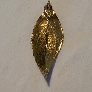 18 Karat Gold Plated Leaf Pendant